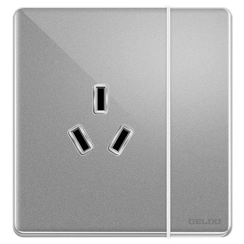Панель Delixi Household 86 CD889 Ink Cai Caikai Open Double Control Starry Sky Gray Wall Switch