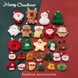 新款圣诞节卡通毛绒胸针别针圣诞老人可爱装饰节日礼物配饰