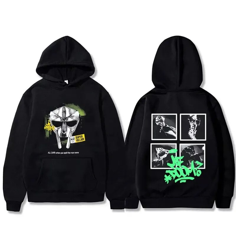 Rapper Mf Doom Hoodie Madvillainy the Most Evil Villain Graphic Hoodie Men Women
