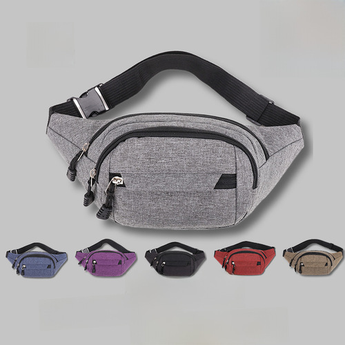 Manufacturer wholesale Oxford cloth waist bag for men, durable outdoor sports crossbody bag for men and women, fashionable
