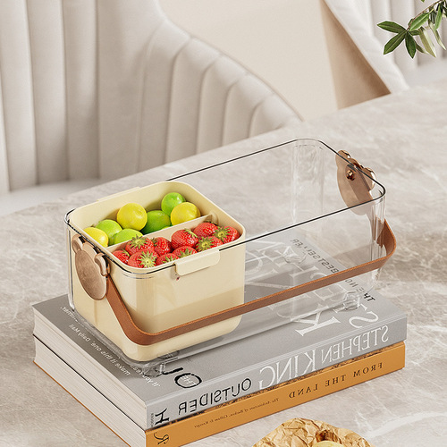 Desktop multi-function light luxury tissue box living room home transparent portable glasses remote control tissue storage box