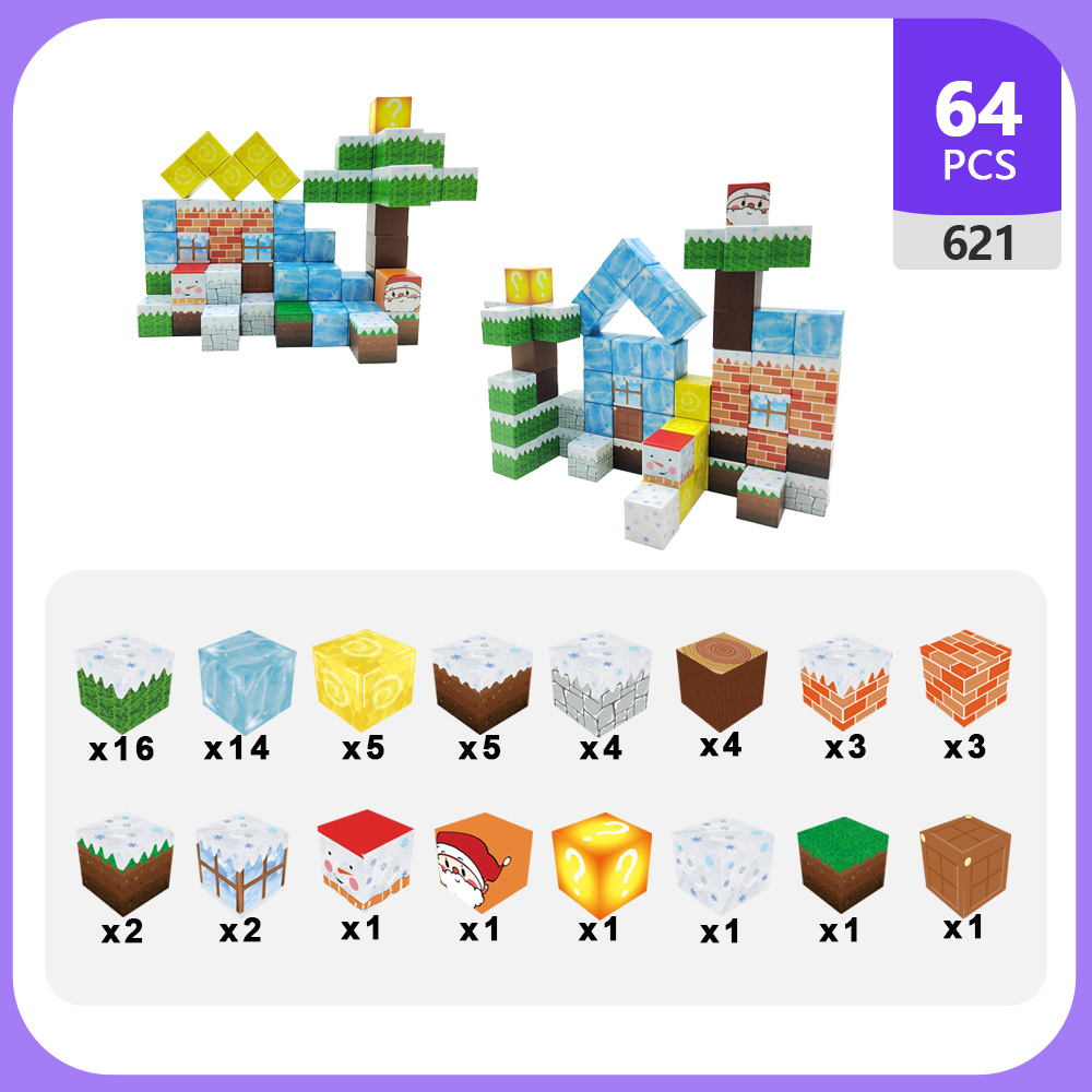 Transfronterizo Mi Magnetic World Puzzle Magnet Block 25 Magnetic Block Set Magnetic Cube