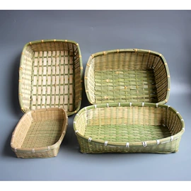 竹质工艺品;竹编;收纳篮/筐