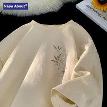 NASA新中式国风短袖t恤男夏季新款潮流宽松设计感小众纯棉上衣服