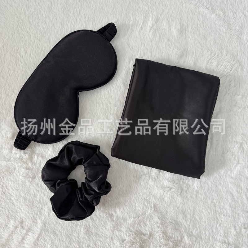 Sopa de ojos negra + anillo de pelo + funda de almohada de tres piezas (paquete completo OPP)