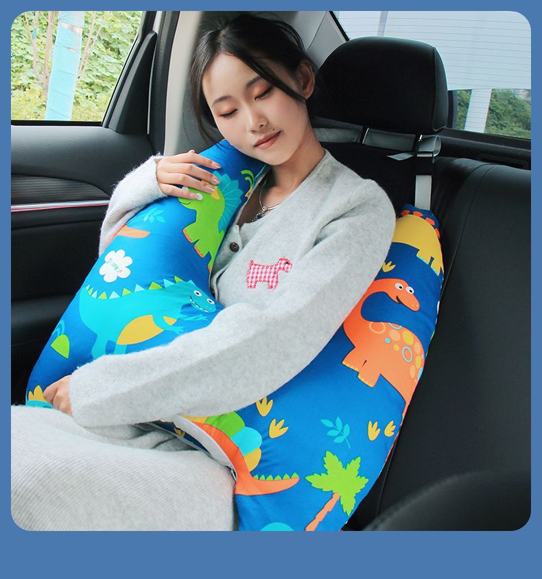 Children's car headrest, in-car pillow for sleeping in the back seat, anti-neck strain, cute cartoon car headrest, neck support pillow, cross-border