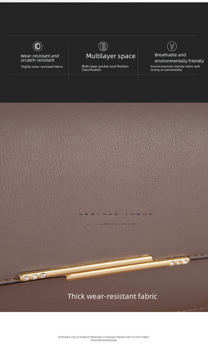 Nei Moud Portemonnaie Damen Koreanesch Stil Multi-Kaart Handtasche Grouss Kapazitéit Casual Schëllertasche Handytasche Grousshandel_voghion.com