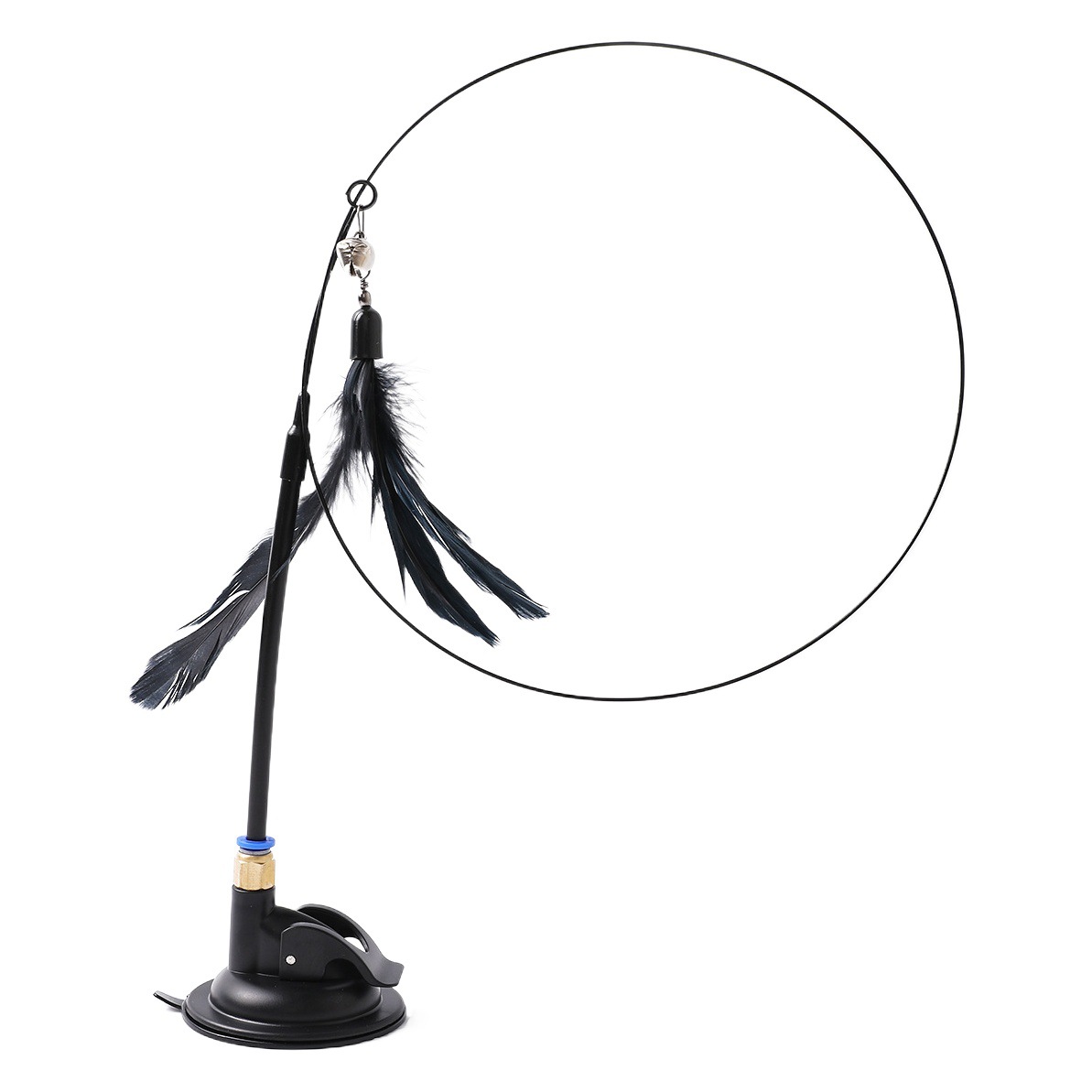 Juguete para gatos, varilla larga, ventosa de alambre de acero, palo para gatos divertido, artefacto para gatos automático perezoso, juguete para aliviar el aburrimiento