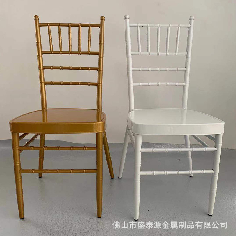 Sillas de comedor para exteriores, sillas de metal y bambú, sillas con respaldo, mesas y sillas de comedor, sillas para bodas en hoteles, sillas para banquetes de boda, taburetes al por mayor
