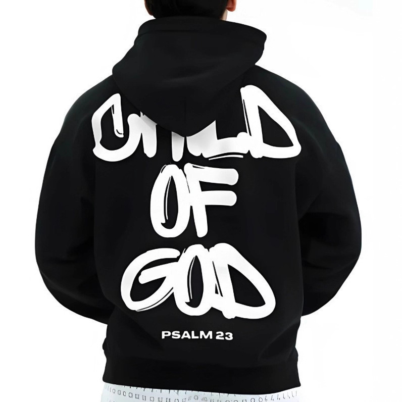 Child of God Sweatshirt American Harajuku Hip-Hop Letter Graphic Back Printed Oversized Sweatshirt Ready for Sale