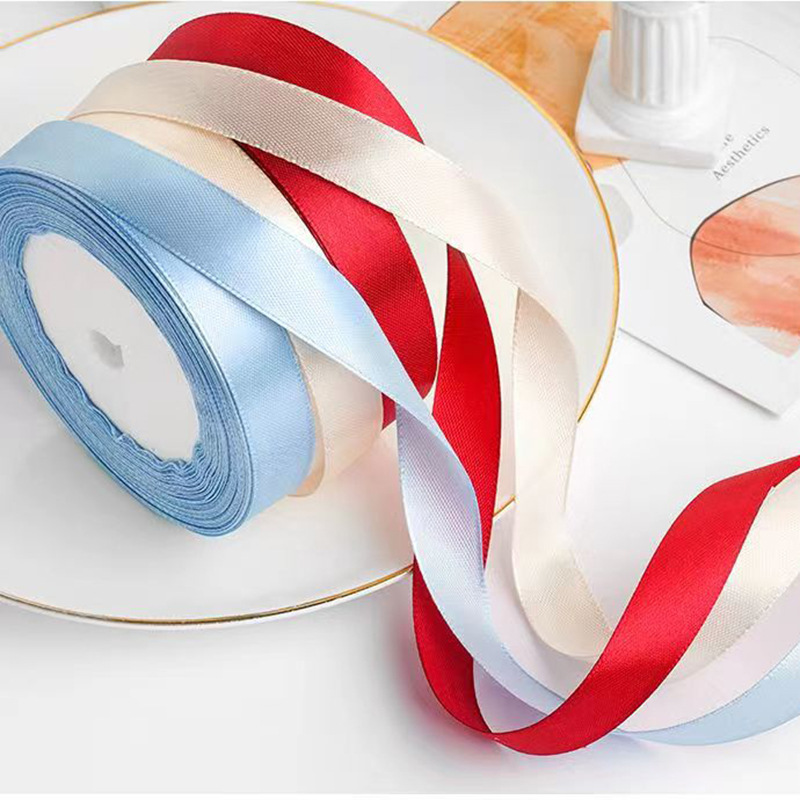 공장 도매 1.5CM 리본 사탕 포장 상자 실크 리본 웨딩 장식 리본 활 액세서리 리본