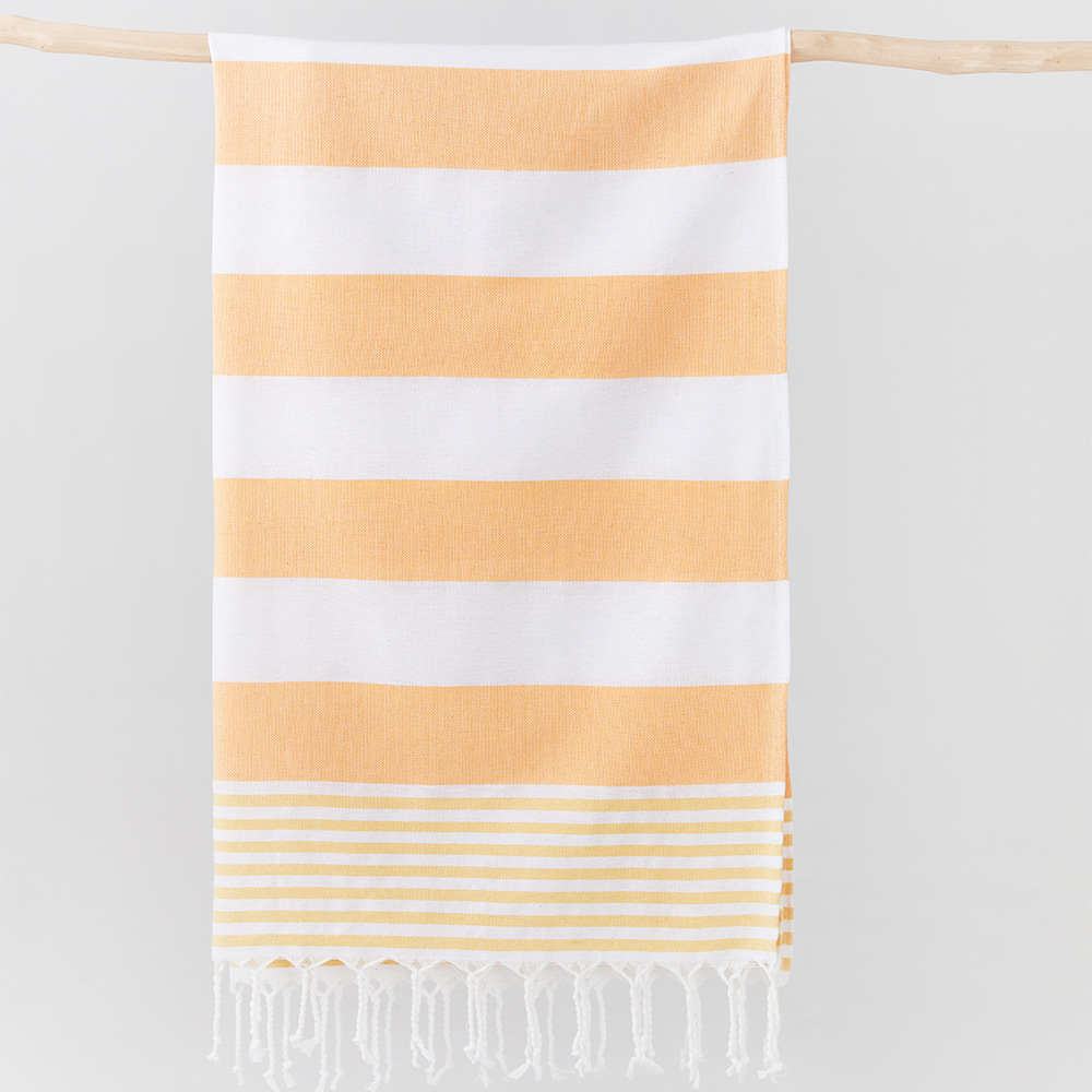 Toalla turca de algodón teñido en hilo, manta de playa de secado rápido con rayas