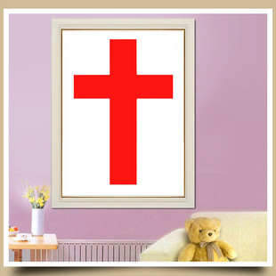 Cross stitch full stitch printing cross stitch factory wholesale direct supply living room vertical Red Cross