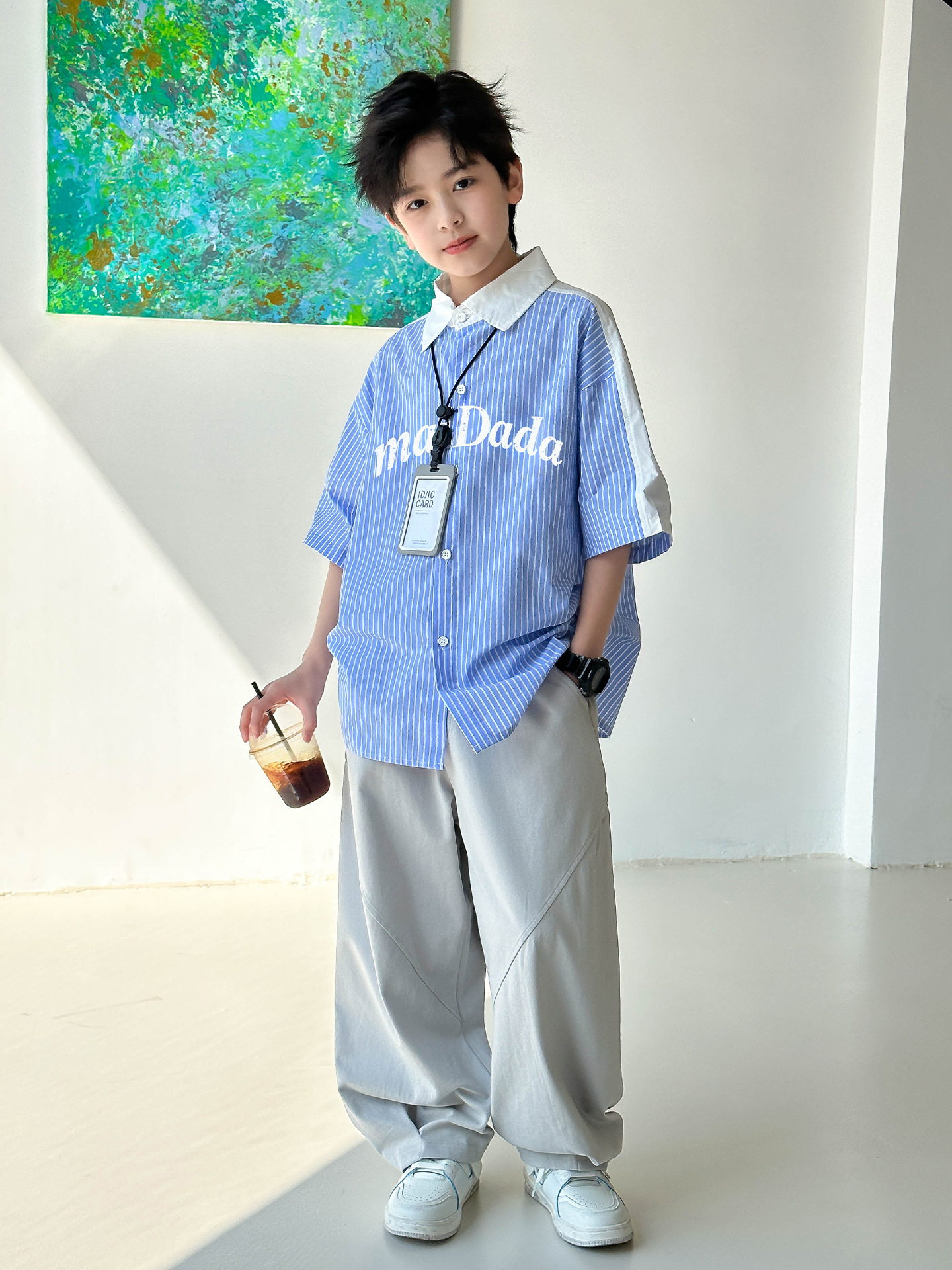 Thin summer breathable shirt for boys