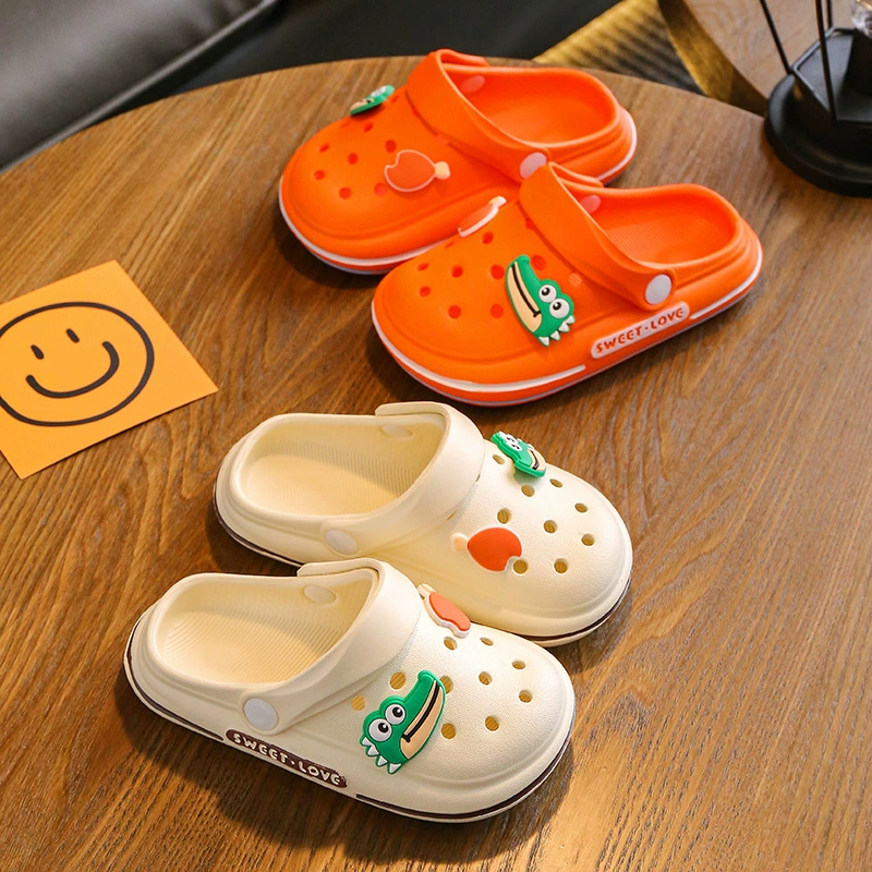 AKatong вырезает пустые детские пещерные туфли милые динозавры в детских сандалиях