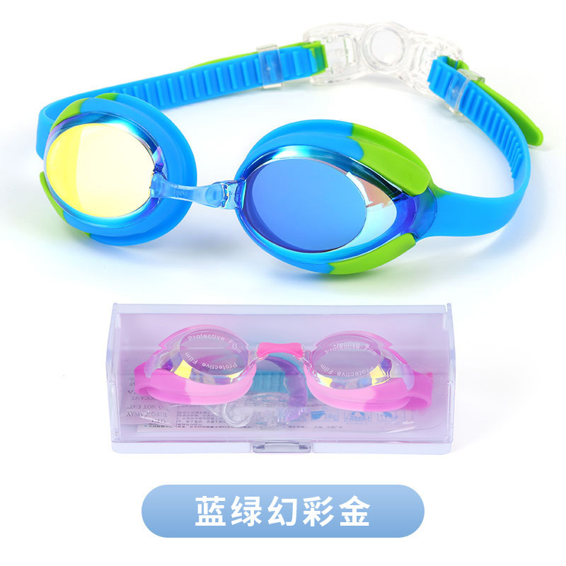 Gafas de Natación de Entrenamiento para Niños de PC y Silicona, Impermeable, Antivaho, para Entrenamiento de Natación