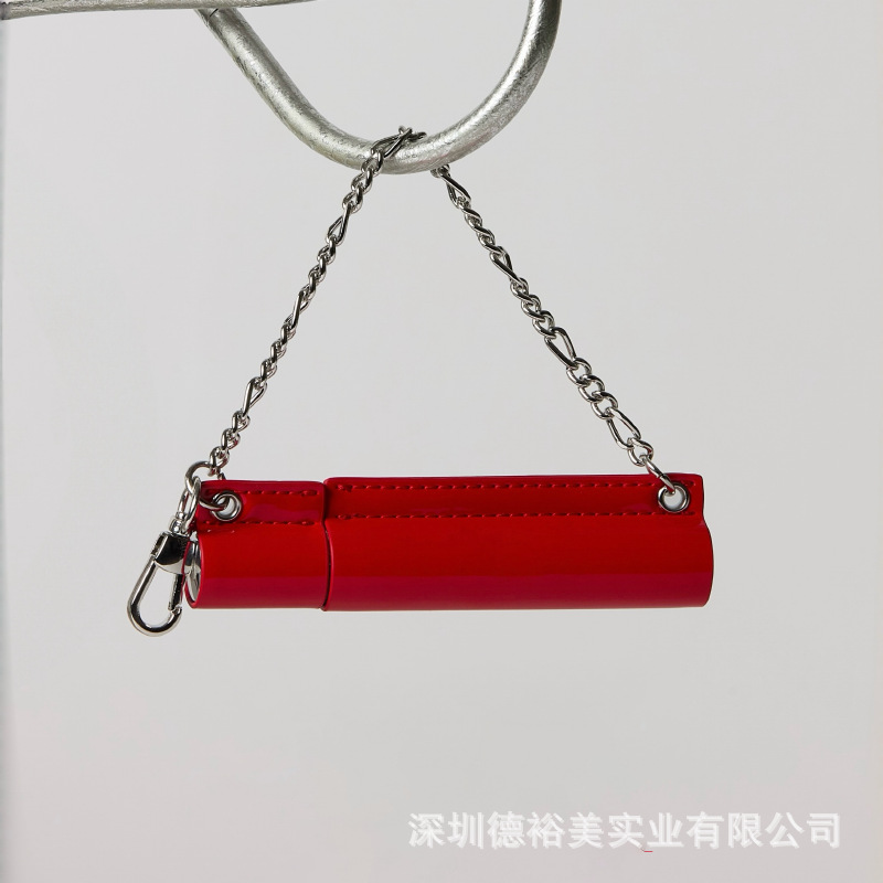 PU leather perfume sample pouch, leather case for dispensing bottles, chain pendant, perfume leather case, essential oil bottle storage bag