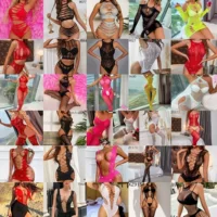 Сет белья Sexy Fishnet Lingerie от марки 越蝶 - Жгучие, соблазнительные униформы для уверенных женщин