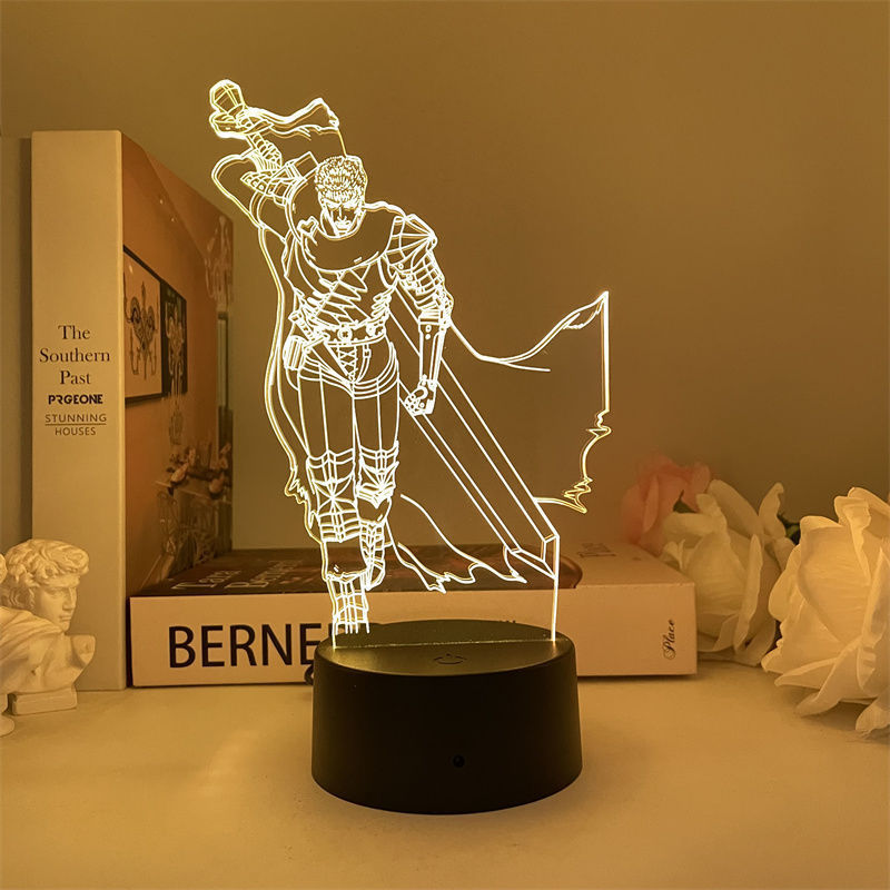 Usb Nightlight Sword Wind Legendary Cartoon Cartoon Handmade Model Two-dimensional Surrounding Colorful Electric Competition Table Atmosphere Light
