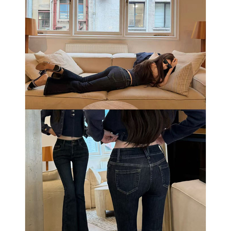 Good Morning, Fanfan "Hip-Enhancing Magic Pants" Butt-Lifting Slim-Fit Flared Pants for Women, Slimming Elastic Jeans, Cropped Pants Good Morning, Fanfan "Hip-Enhancing Magic Pants" Butt-Lifting Slim-Fit Flared Pants for Women, Slimming Elastic Jeans, Cropped Pants