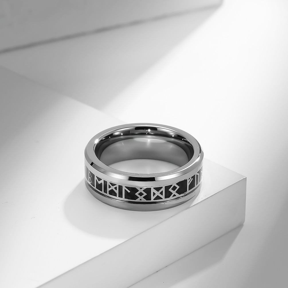 Fashion Simple Menu0027s Gold Jewelry WholesaleTitanium Steel Ring