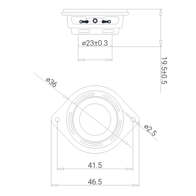 36mm 1.4inch フルレンジスピーカー 8 オーム 5W デュアル磁気 16 コア耳取り付け穴付き大音量ネオジム磁気スピーカー|undefined