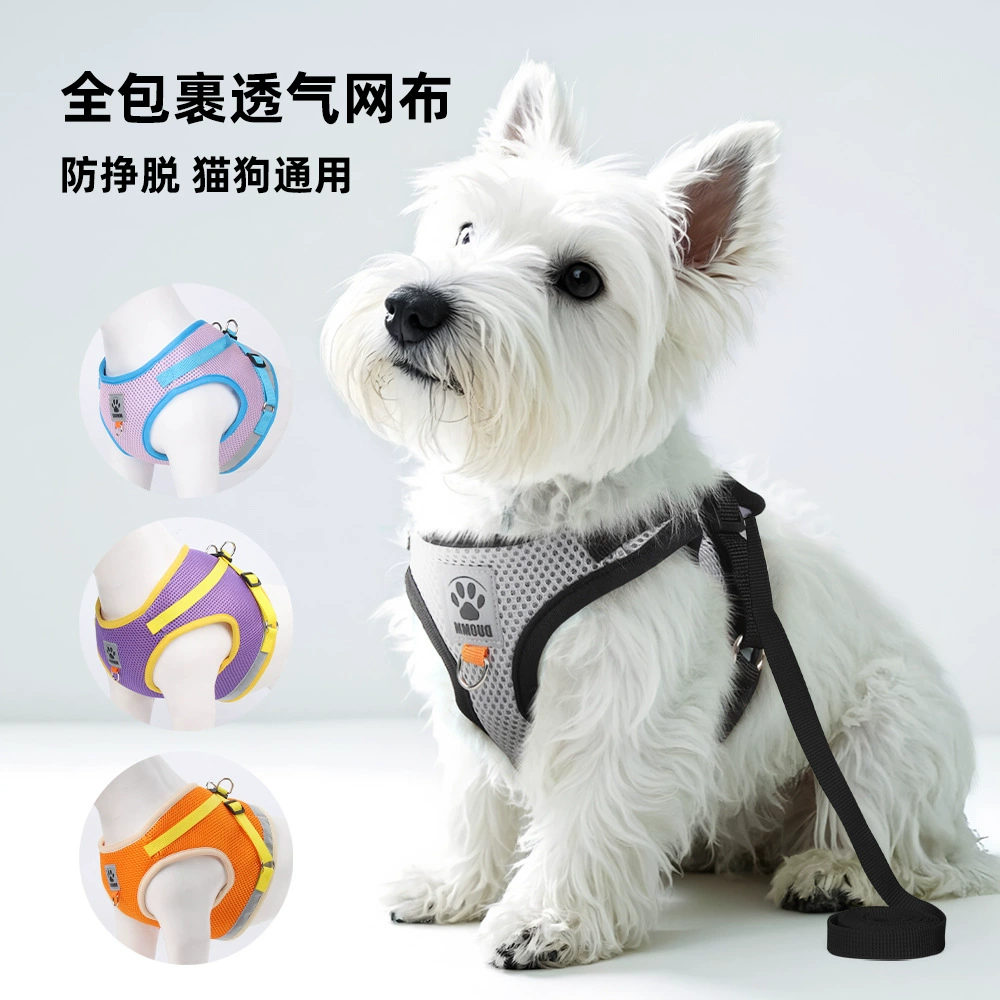 Новый кошачий поводок жилет Собака нагрудный ремень дышащий Кошка Собака нагрудный ремень Светоотражающий Поводок для домашних животных