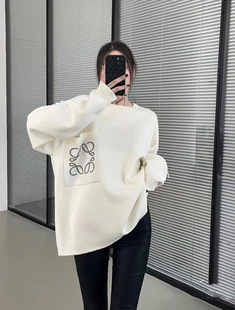 1.1 Correct Version Miu Autumn and Winter Blcg Silla Yiluojia Low Flap Pocket Pants Logo Jacquard Tb Wool Sweater for Men and Women