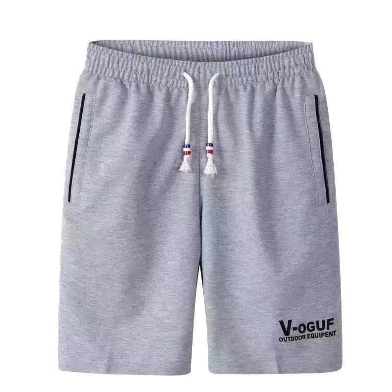 Men's Loose Straight-Leg Sports Shorts, Summer Thin Printed Elastic Drawstring Five-Point Shorts, Breathable and Comfortable