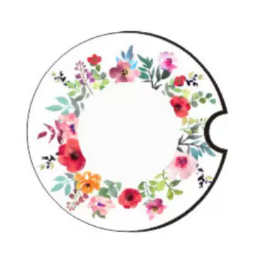 空白纯色汽车水杯垫潜水料圆形方形压纹印花车载杯垫热转印鼠标垫