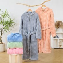 大码加厚珊瑚绒睡袍男冬季法兰绒加绒睡衣秋冬款浴袍晨袍春秋