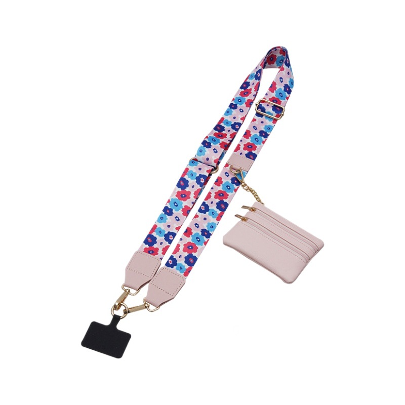 Nuevo cordón de teléfono móvil impreso de moda, pulsera de teléfono móvil desmontable de viento ins, cordón de teléfono móvil de mensajero multifunción para niñas