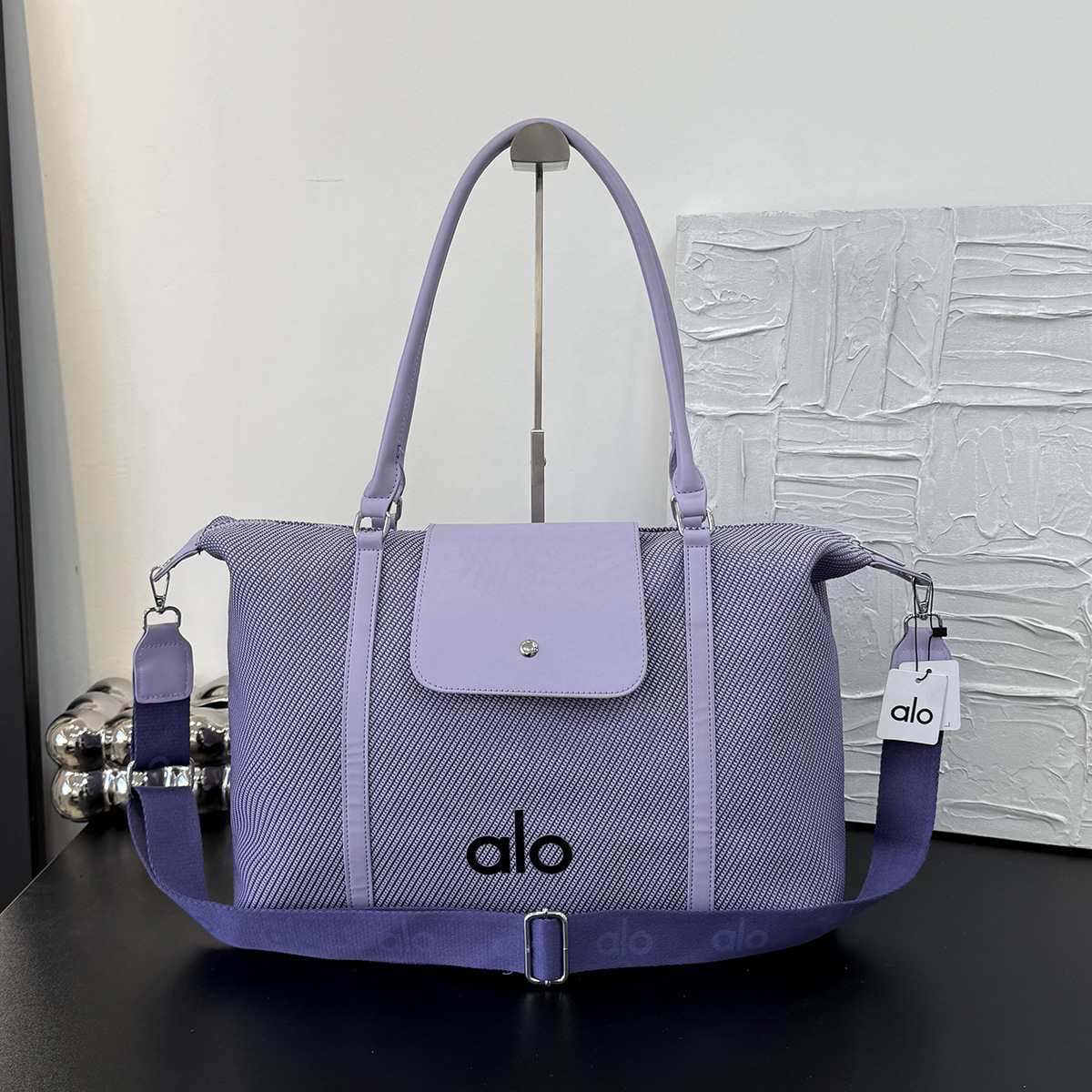 Alo Short-Distance Travel Bag Women's 2025 New Autumn and Winter Large-Capacity Lightweight Luggage Bag Business Trip Travel Fitness Bag