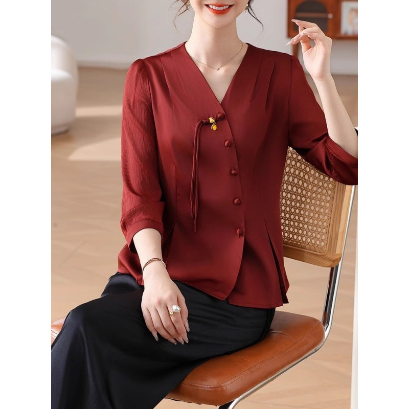 New Chinese Style Summer Outfit for Mothers, Stylish Top Set for Middle-Aged and Elderly Women, Summer Wedding Banquet Outfit for Mother-In-Law, Two-Piece Set