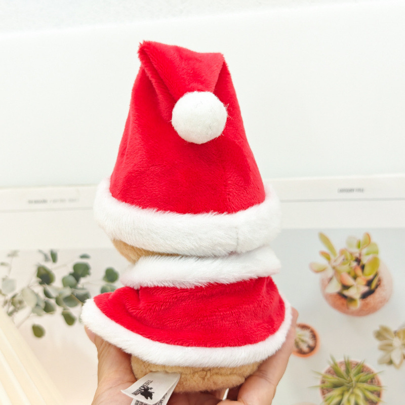 第一世代と第二世代のブラインドボックスラブブペンダントクリスマスマントベビー服ラブブビスケットマンセータークリスマス帽子|undefined