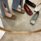 Women's Flat Shoes for Spring and Summer 2025 New Late Night Breeze Gentle Bean Shoes One Slip-on Soft Red Wedding Shoes