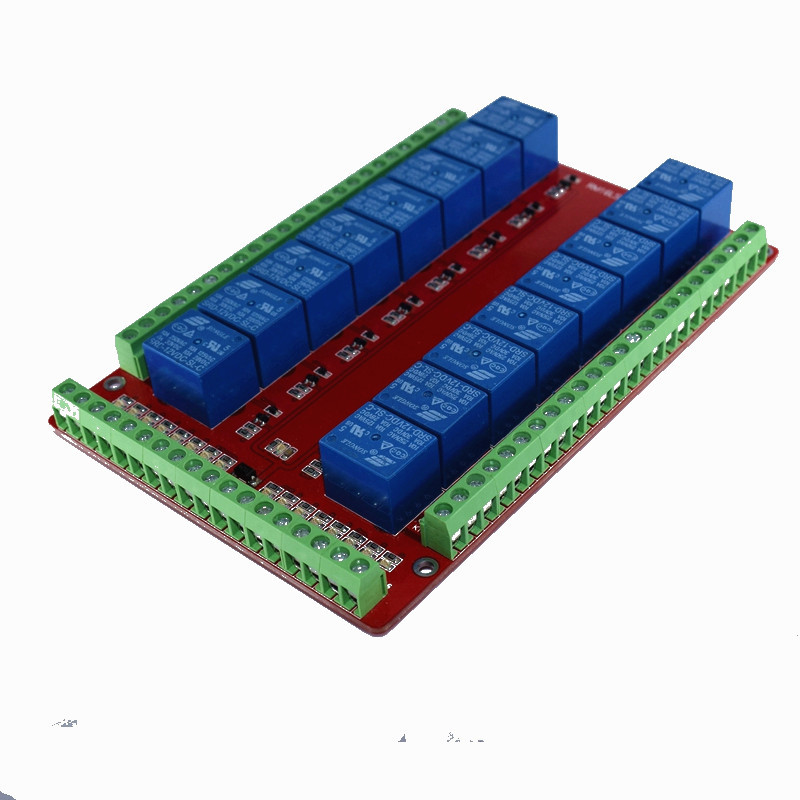 16路继电器控制模块/低电平触发/5V/12V/24V可选择