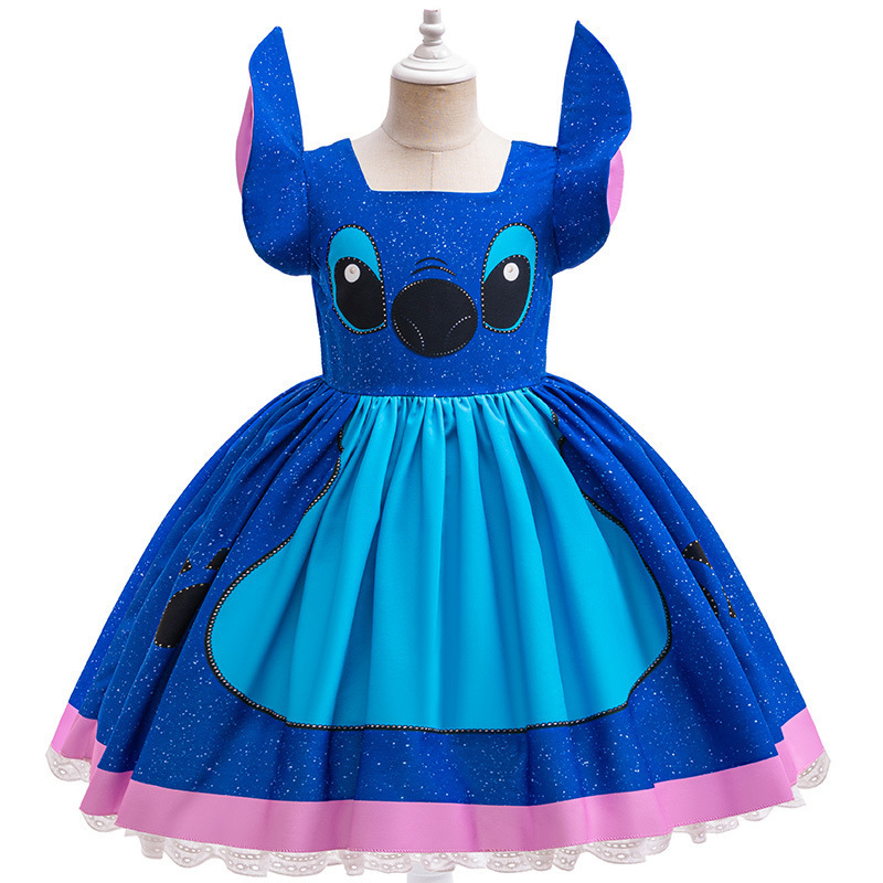 国境を越えた新しい子供服漫画cosステッチドレス子供パフォーマンスチュチュスカートパフォーマンス服|undefined
