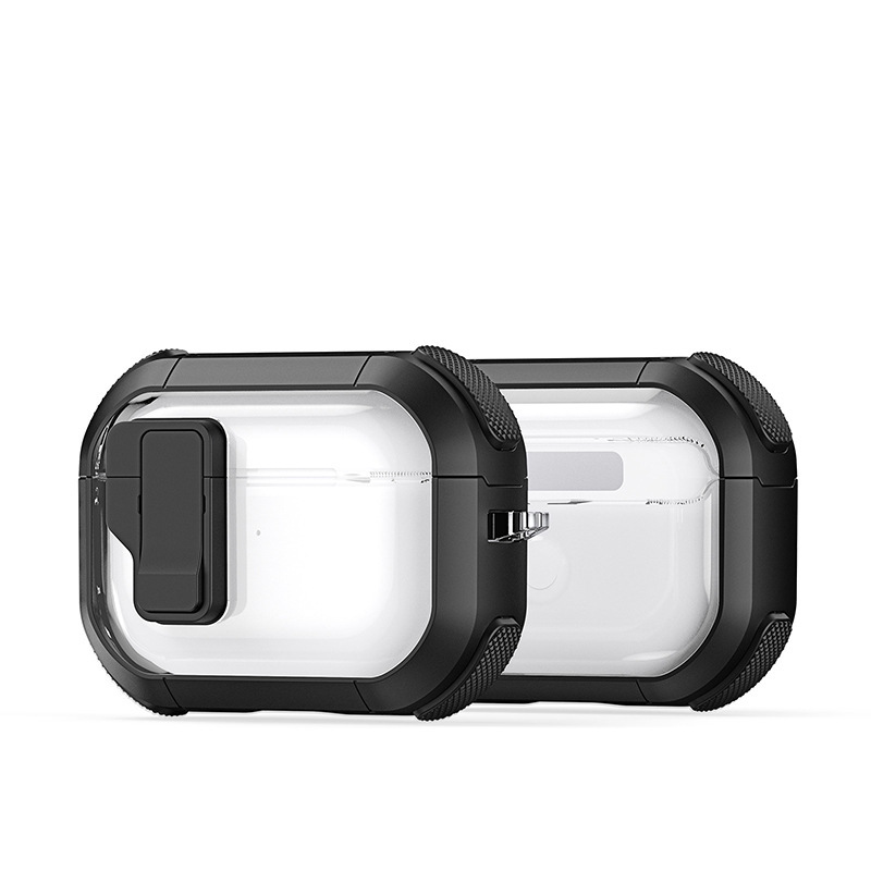 AirpodsPro Bluetooth ヘッドセット保護ケース、AirPods4 半透明ポータブルヘッドセットケース、クロスボーダーに適しています。|undefined
