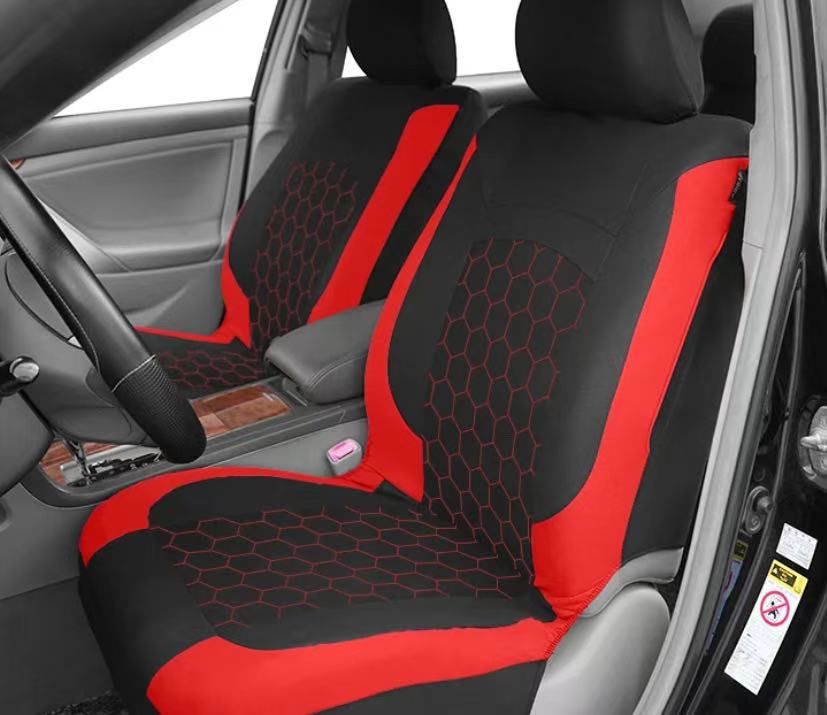 Cross-Border Temu Amazon Mexico Bracket Football Style Hexagonal Universal Five-Seater Car Fabric Seat Cover