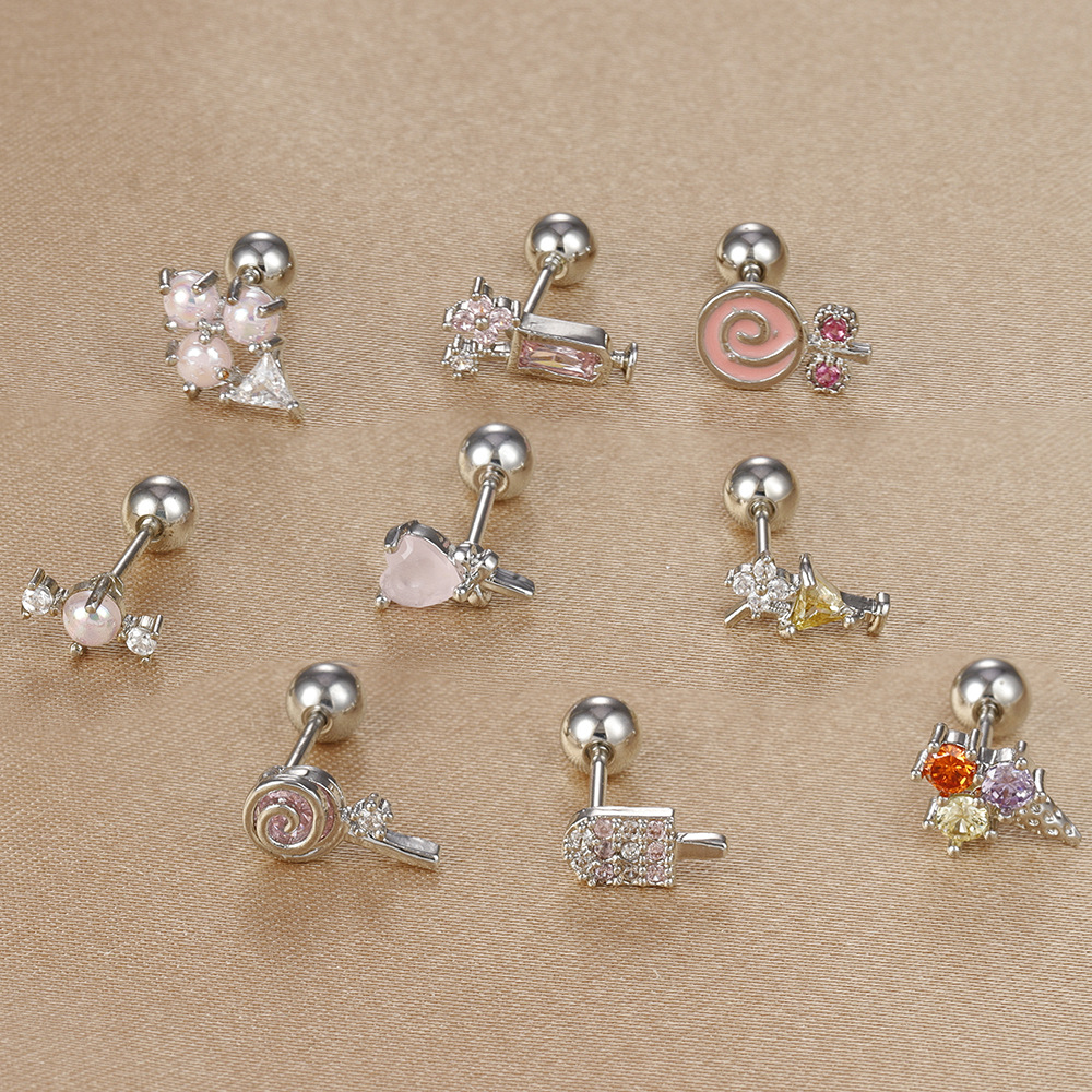 Hypoallergenic Titanium Sleep Stud Earrings For Comfortable Healing_voghion.com