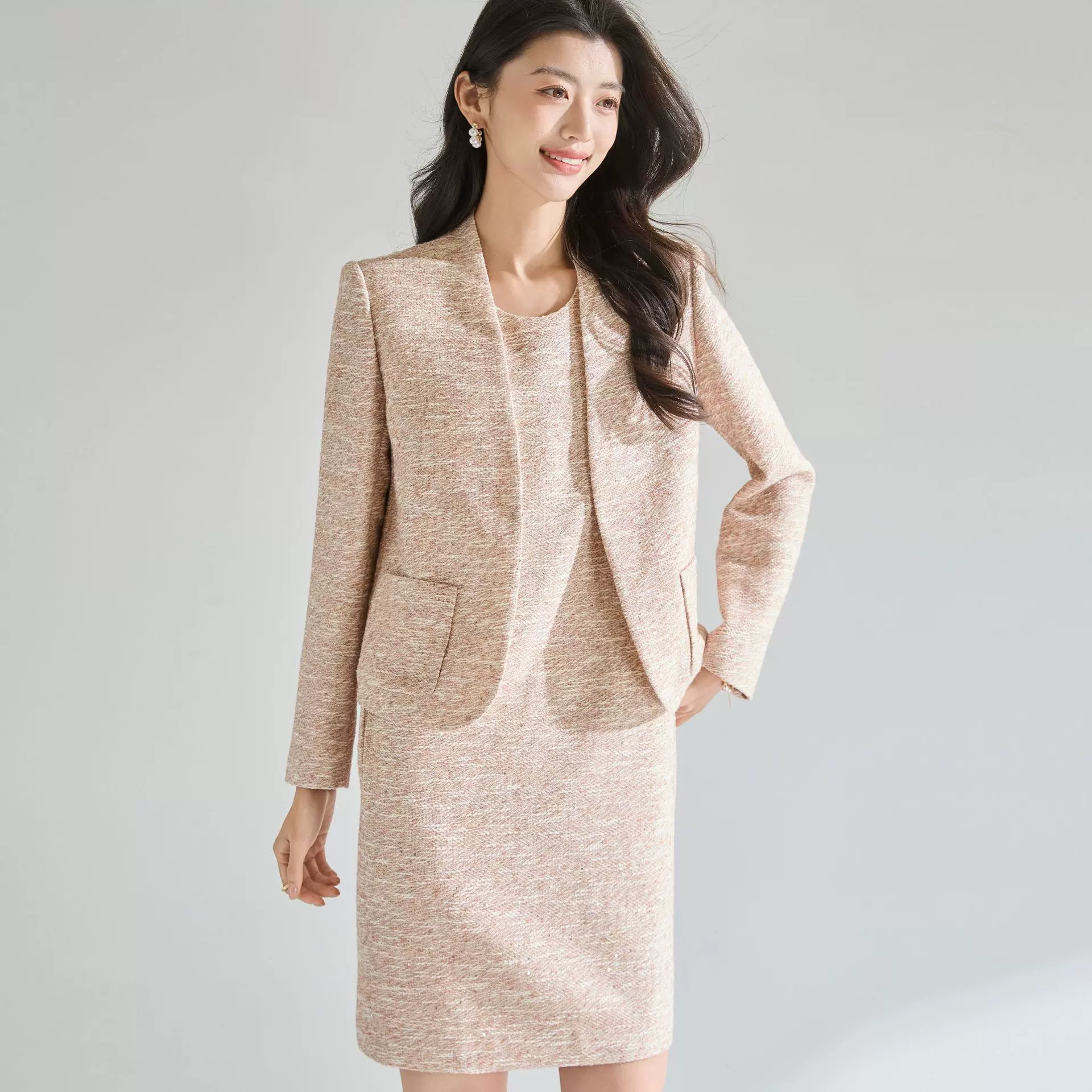 2026春季 新款 羊毛 高级感 外套22778连衣裙22779套装