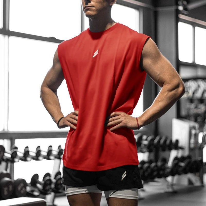 Men's breathable summer quick dry sports vest for gym sleevless, American style, for running