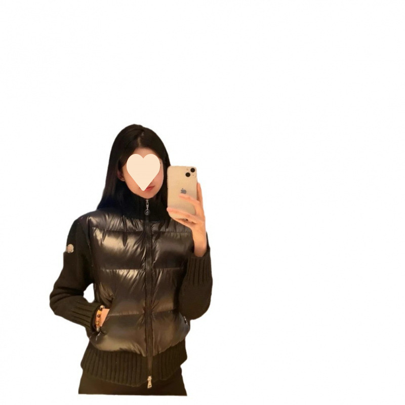 24秋冬新家Monc蒙口秋冬经典羊毛袖拼接羽绒服女  白鸭绒90|undefined