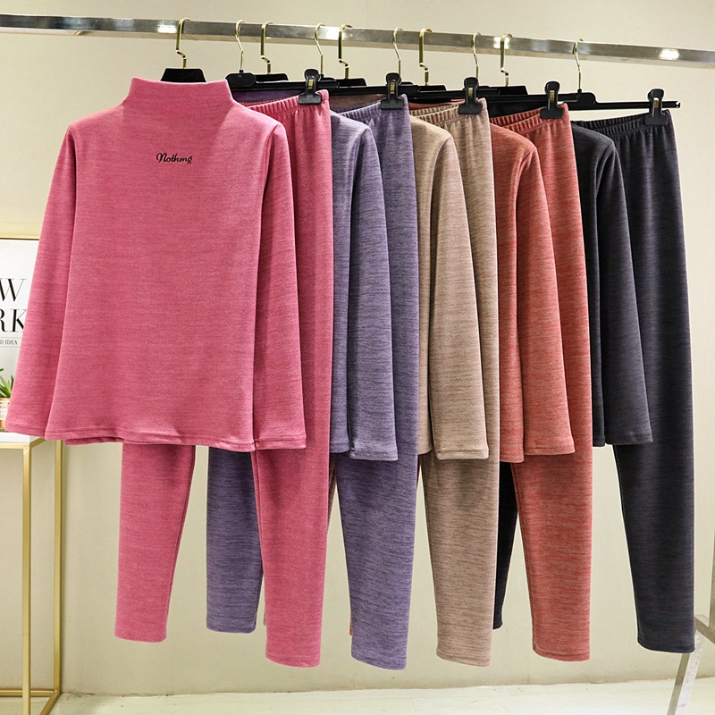 Winter double-sided velvet solid color set with letters