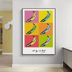 Cross-border Andy Warhol famous exhibition Banana Zebra Bedroom Living Room Sofa Background Wall Decor Frameless