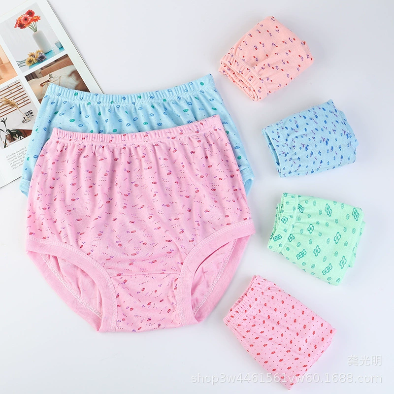 Простые шорты для среднего и пожилого возраста, удобные нижнее белье для пожилых женщин больших размеров, женские трусы из полиэстера и хлопка, оптом