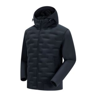 Lightweight down Sweatshirt, Warm Knitted Splicing down Jacket, Simple Korean Style Ykk Zipper Autumn and Winter Style 6021