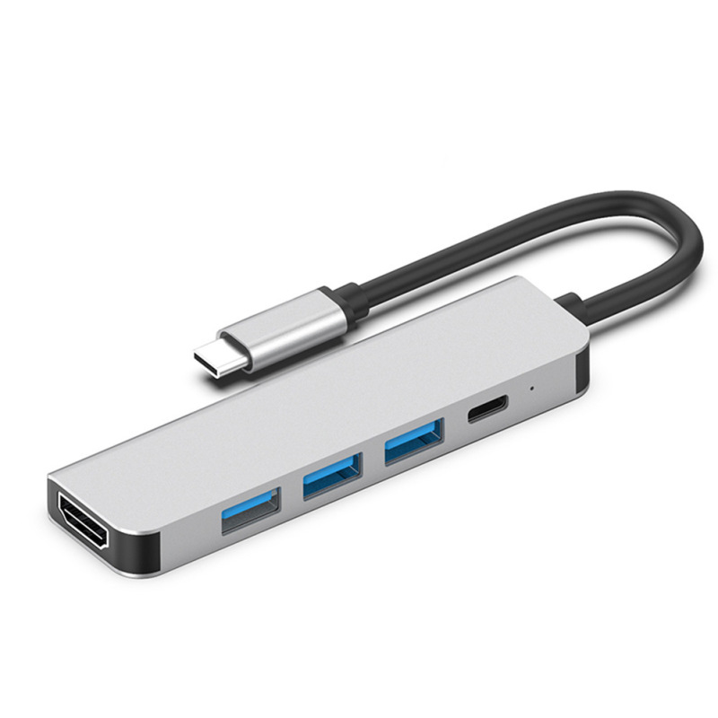 Type-Cドッキングステーション HDMI変換 モバイル/ノートパソコン用 5in1 USB3.0ハブ モニター HDMI分割画面|undefined