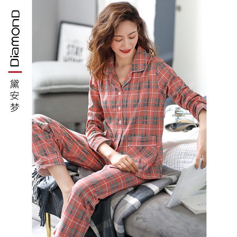 Pijamas de primavera y otoño de gran tamaño de mangas largas para vestir en Corea del Sur lindo traje de invierno